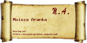 Moisza Aranka névjegykártya