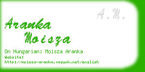aranka moisza business card